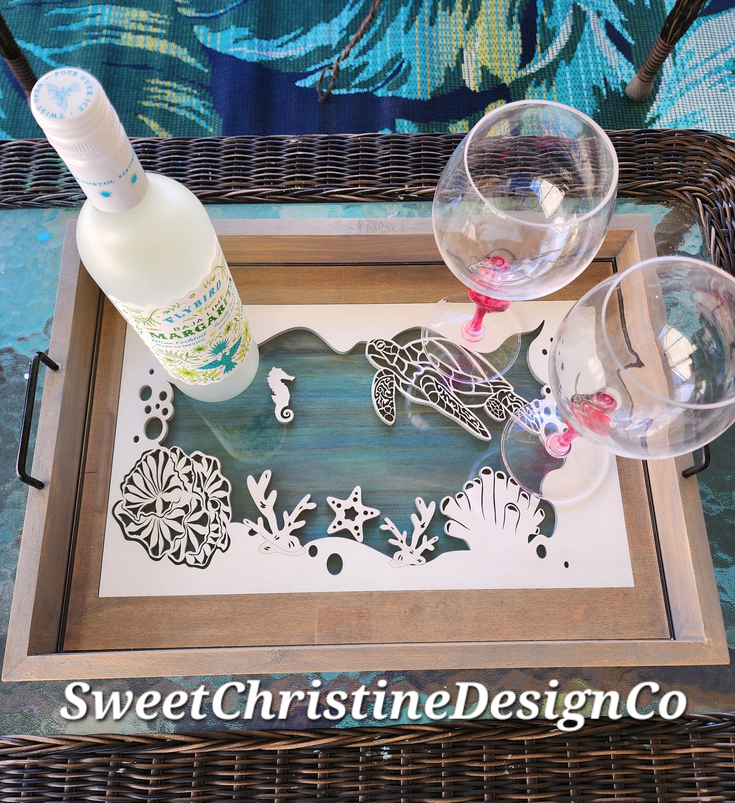 Serving tray with Sea Turtle design