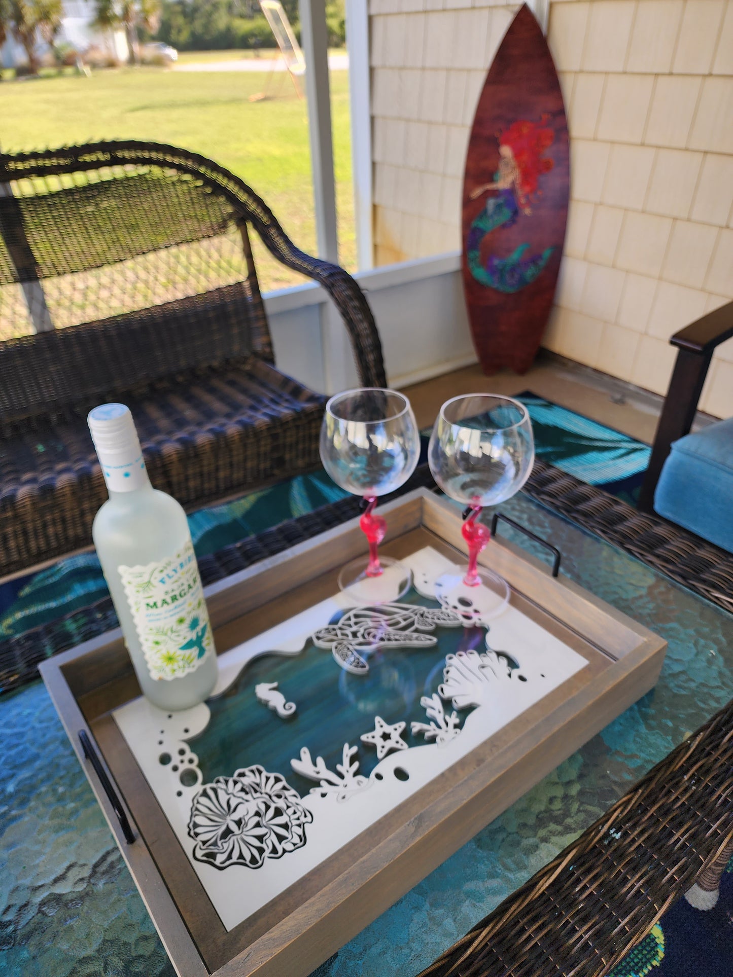 Serving tray with Sea Turtle design