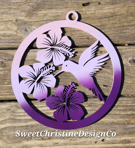 Hummingbird wall hanging - single layer