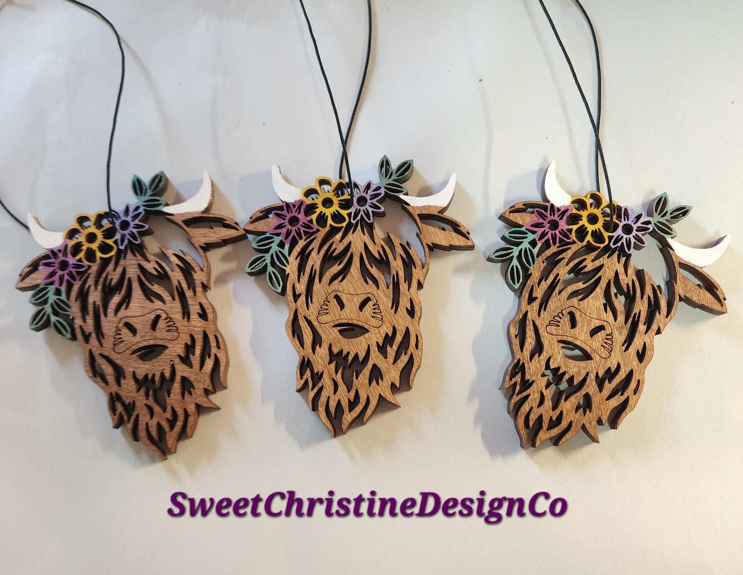 Highland Cow Car Charm