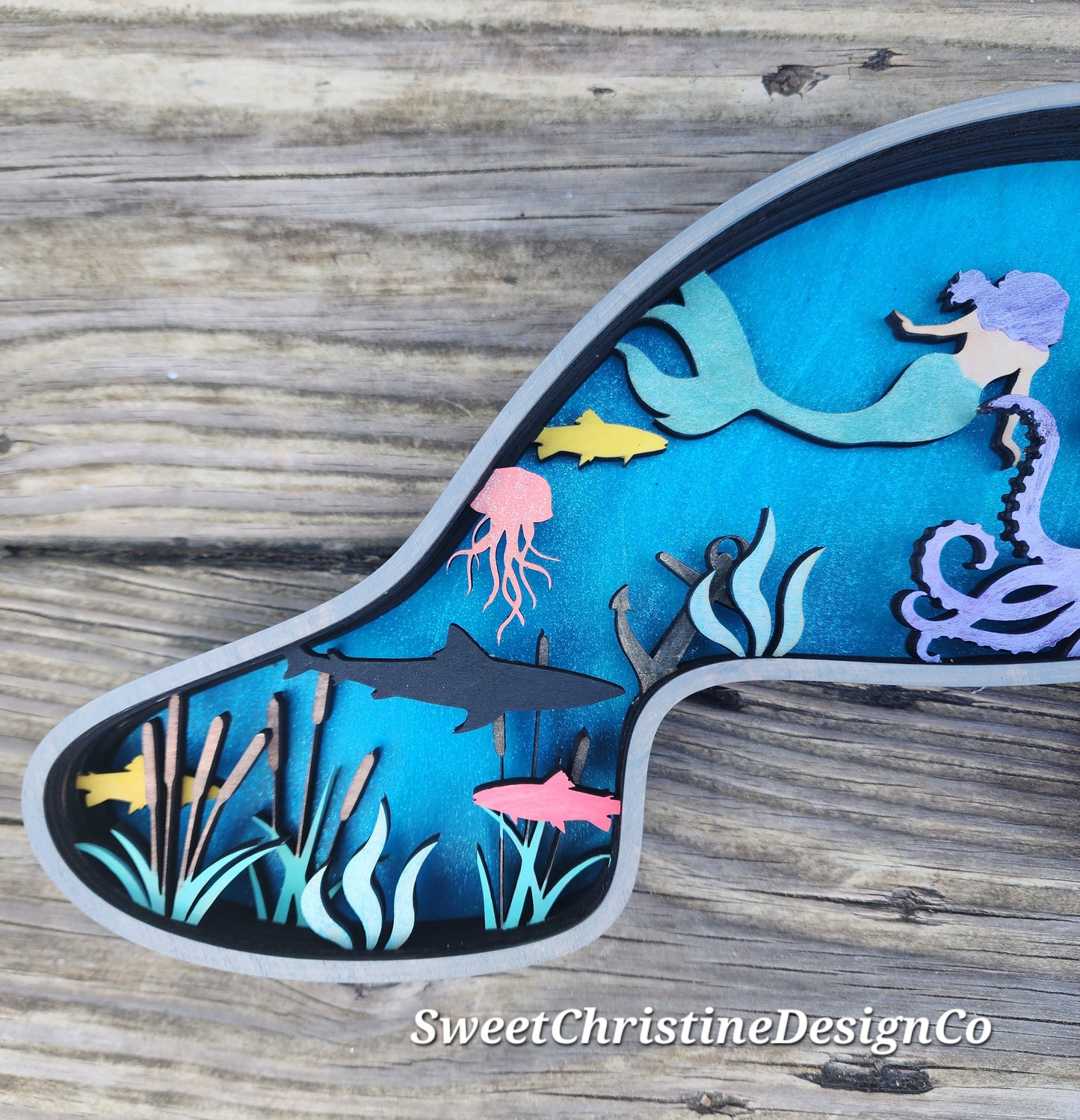 Manatee layered wall art