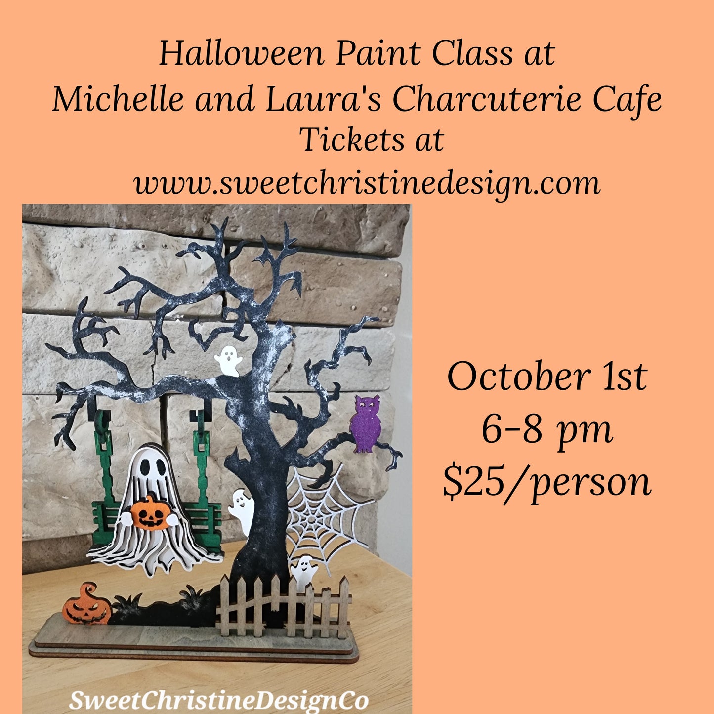 Paint Class October 1st at Michelle and Laura's Charcuterie Cafe