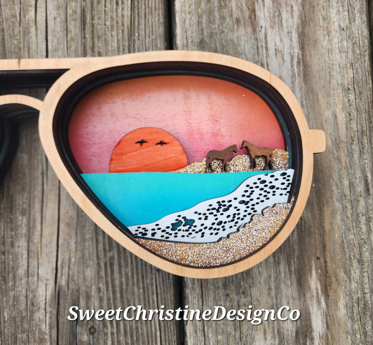 Sunglasses art featuring Cape Lookout and Shackleford Banks