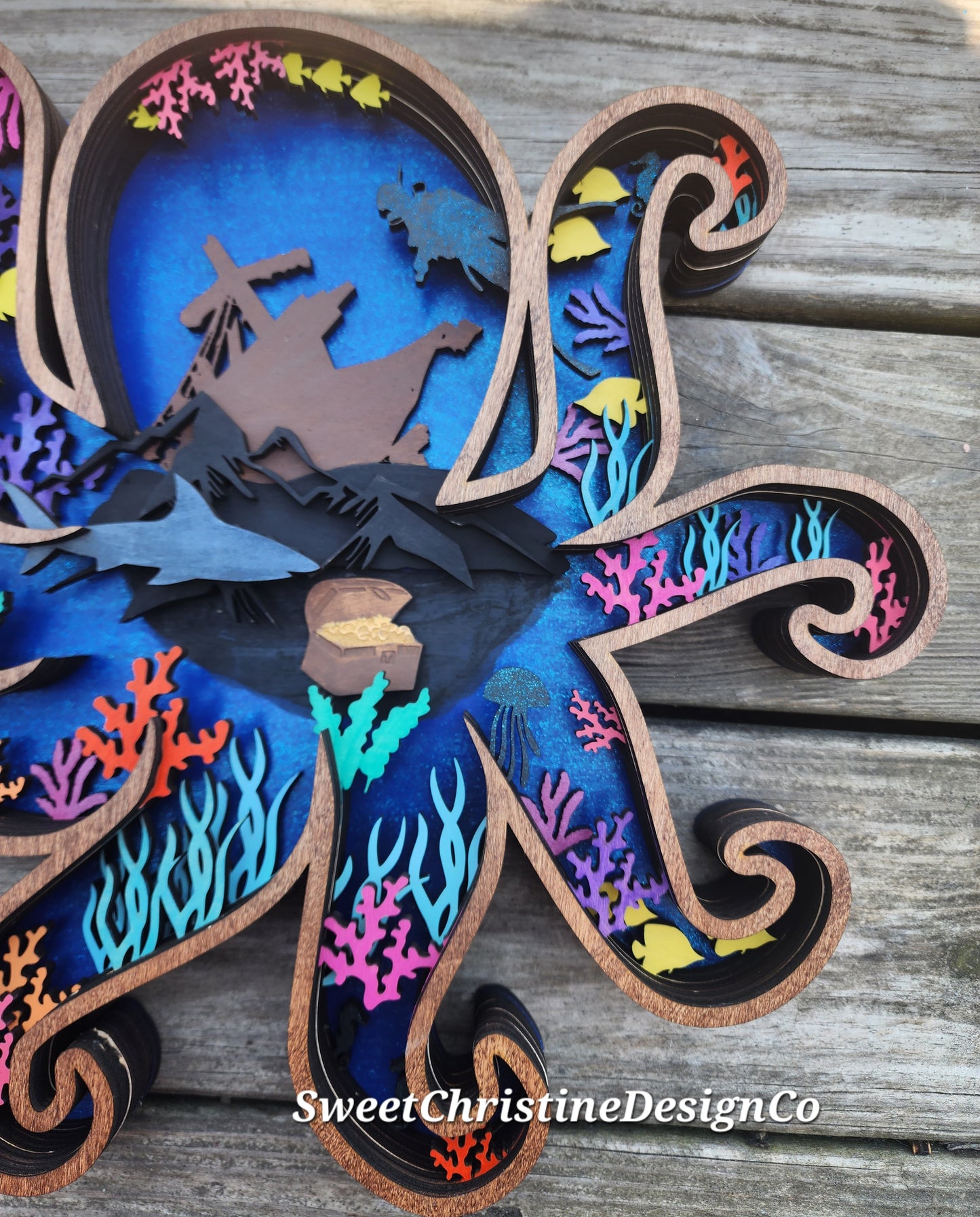 Layered Octopus Wall Art