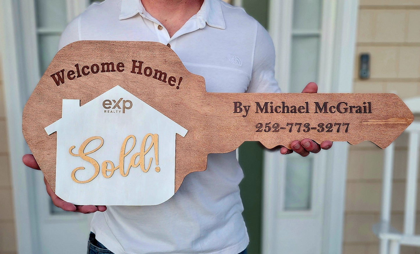 30” Personalized Realtor Closing Key – Perfect Photo Prop