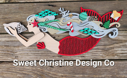 Christmas themed Singing Mermaid