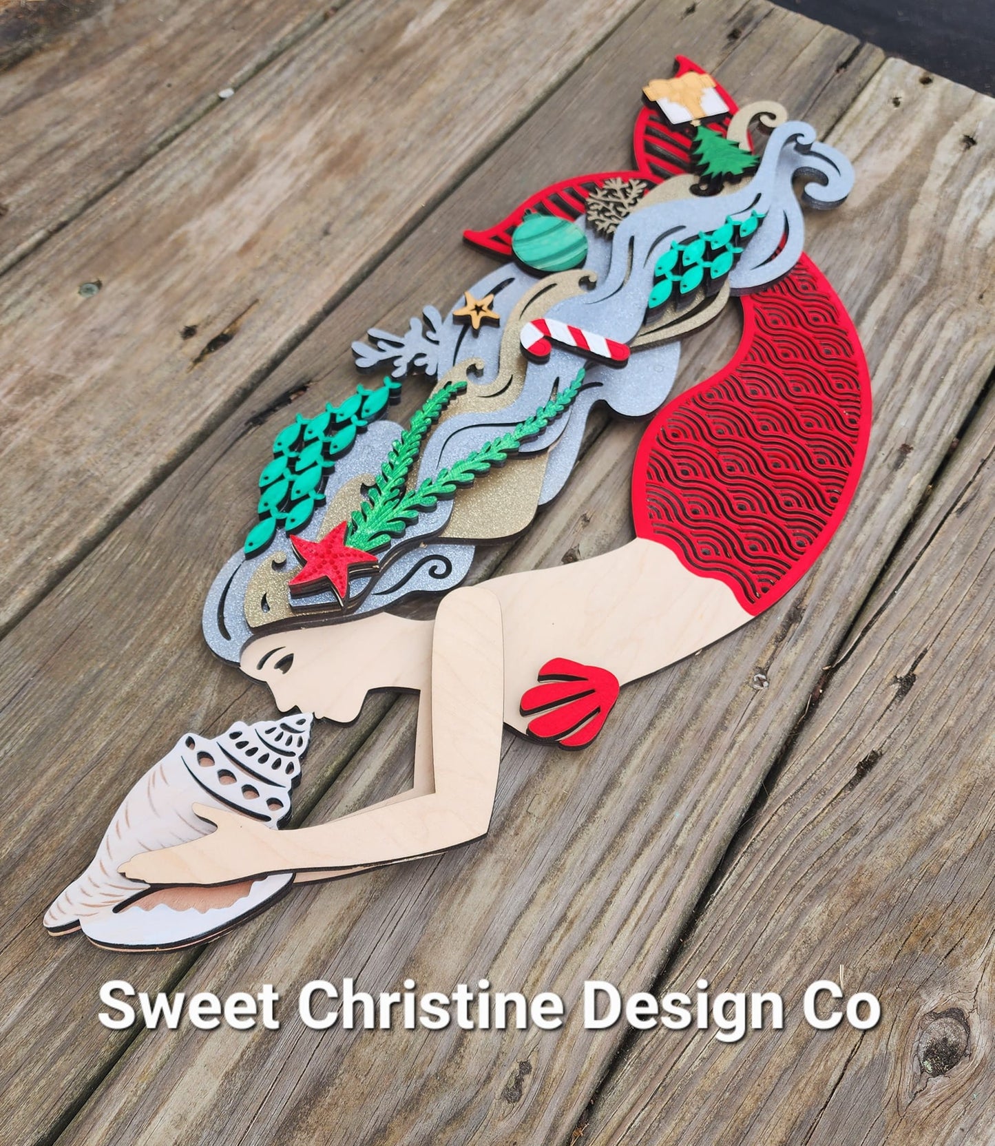 Christmas themed Singing Mermaid