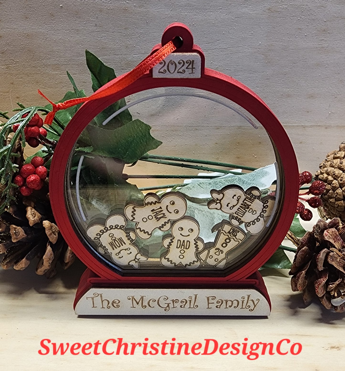 Snowglobe Gingerbread Ornament