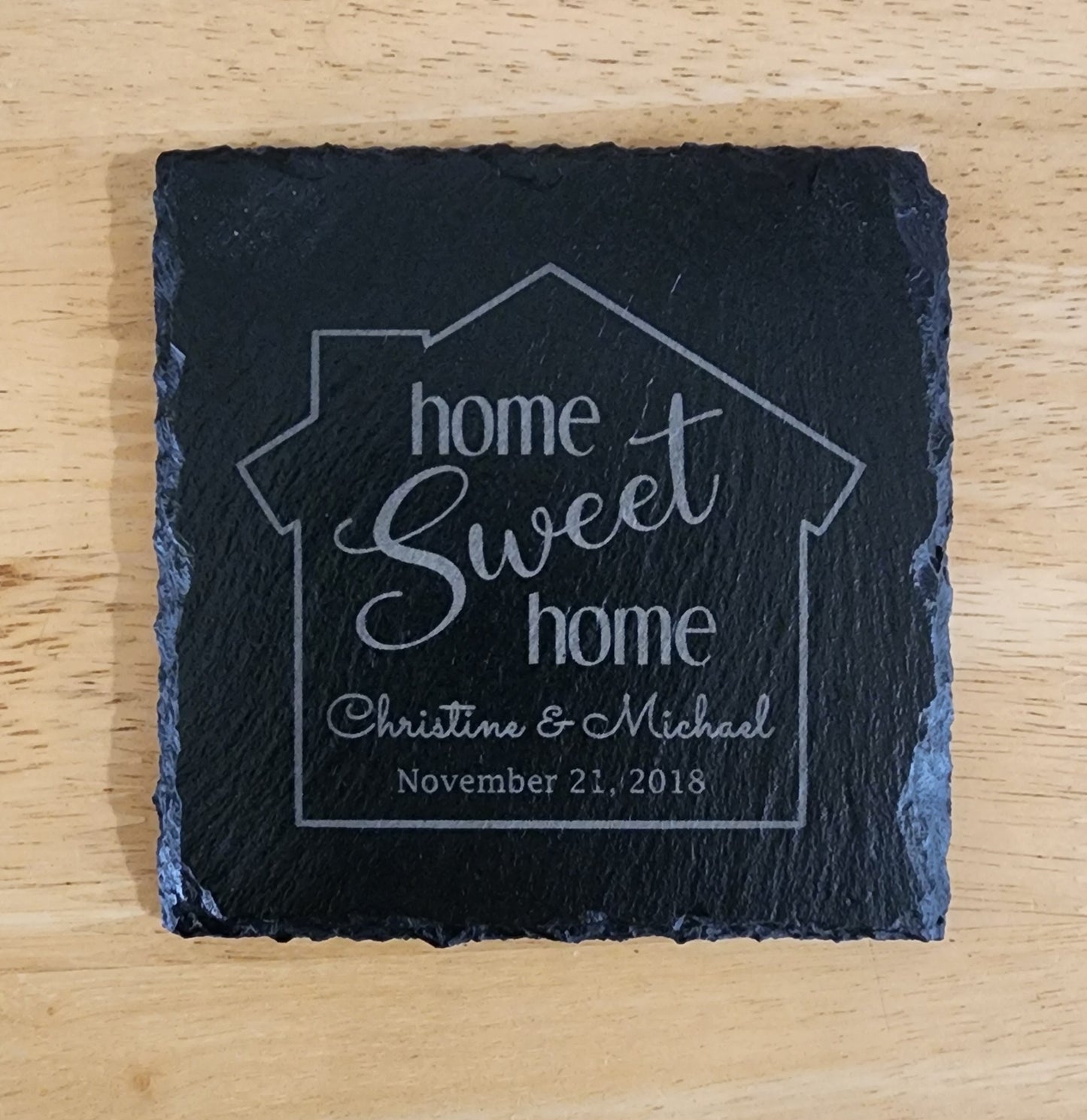 Personalized slate coaster (set of 4)