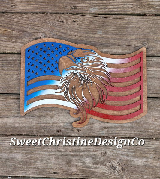 American Flag and Eagle plaque
