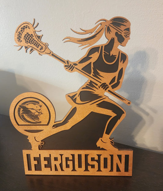 Womens Lacrosse Desktop Plaque - CYLA fundraiser