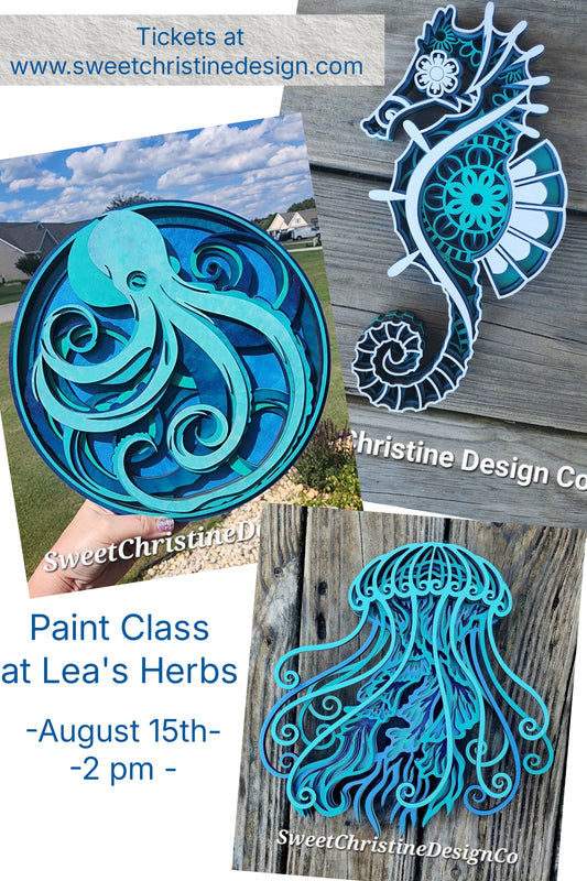 August 15th Paint Class - Octopus, Jellyfish, or Seahorse