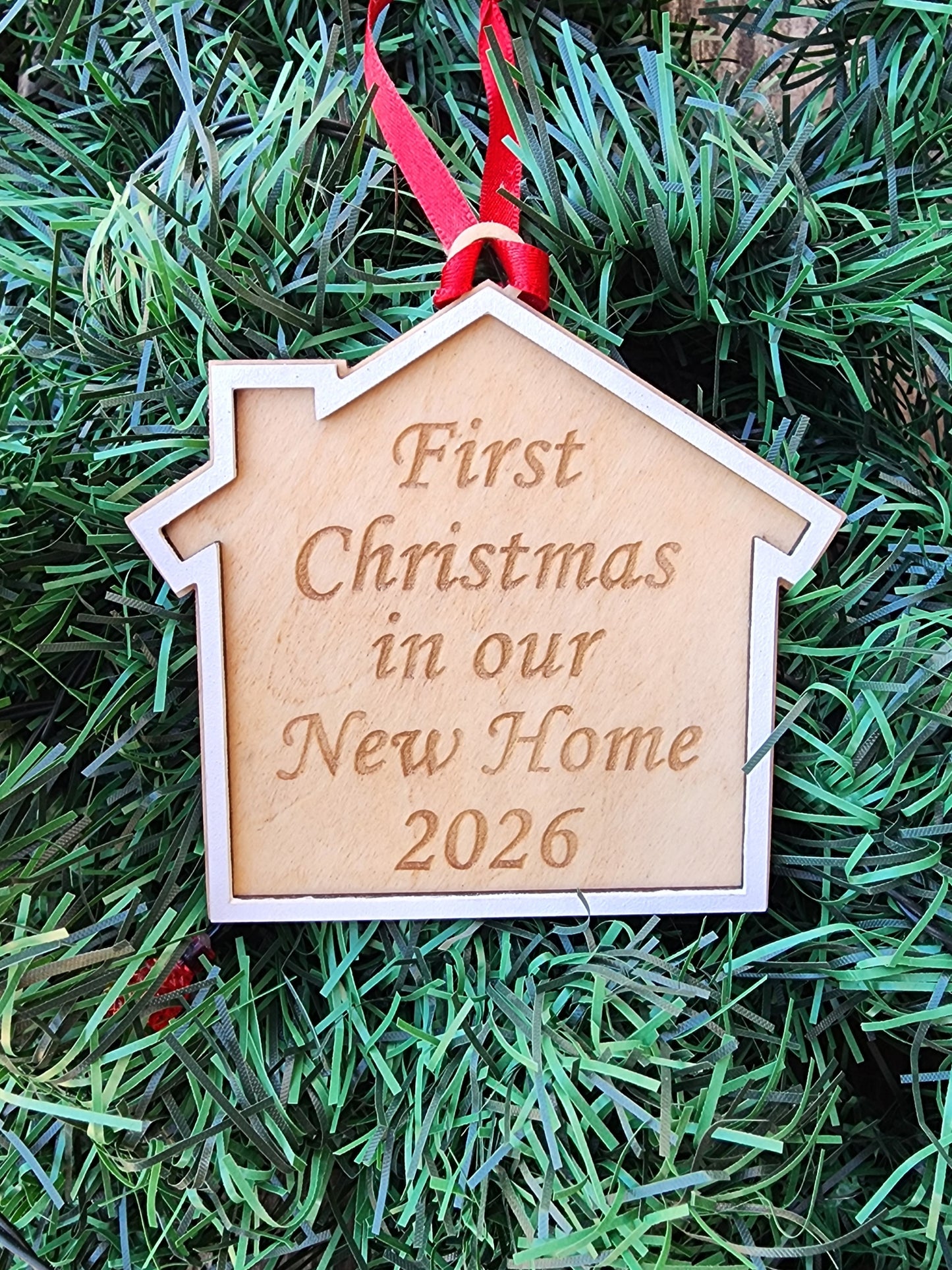 First Christmas in our new Home custom ornament